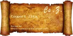 Csuport Zita névjegykártya